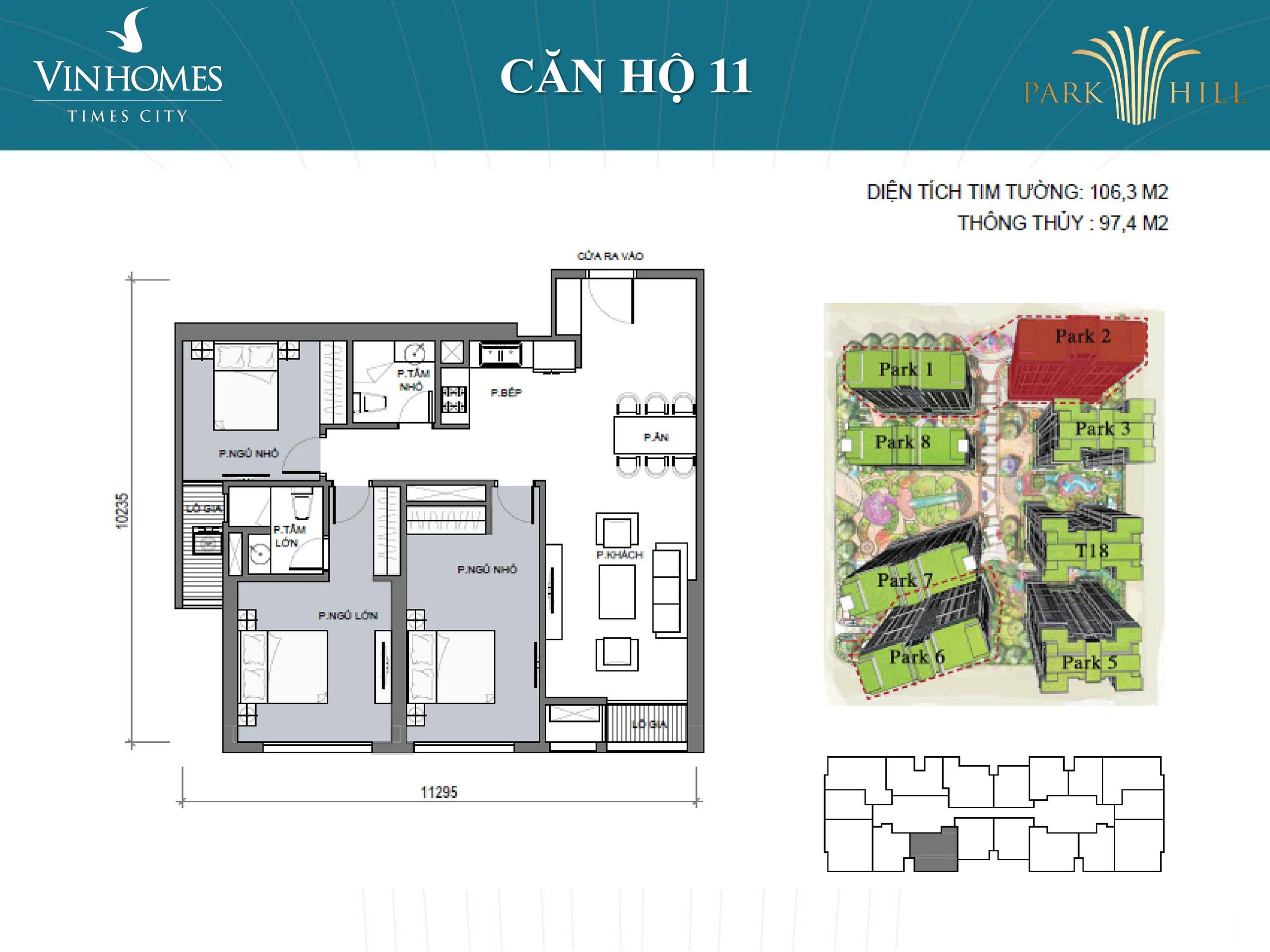 Bán căn hộ chung cư Park 2 Times City tầng 32 Floor Photo No.1