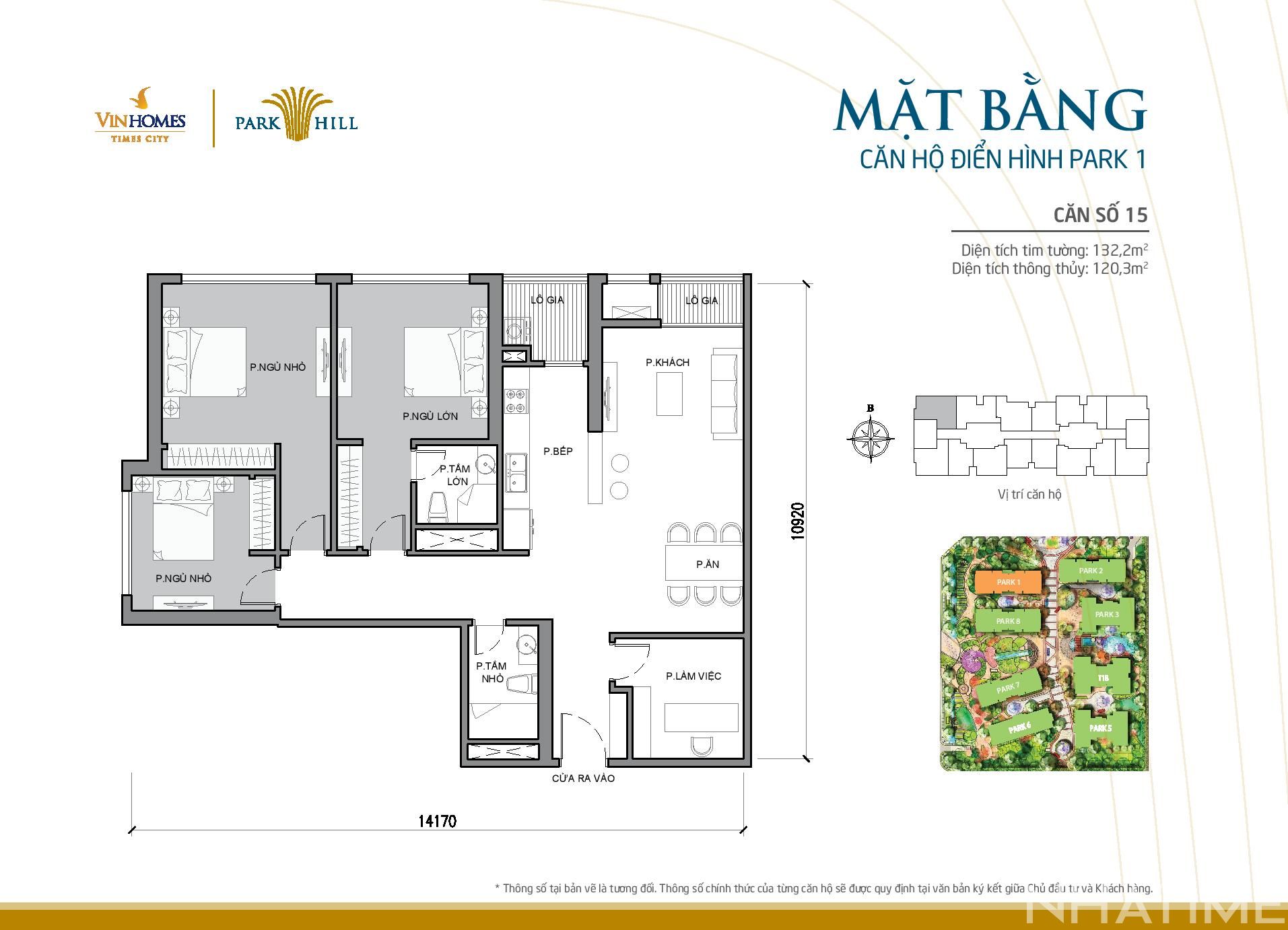 Bán căn hộ chung cư Park 1 Times City tầng 9 Floor Photo No.1