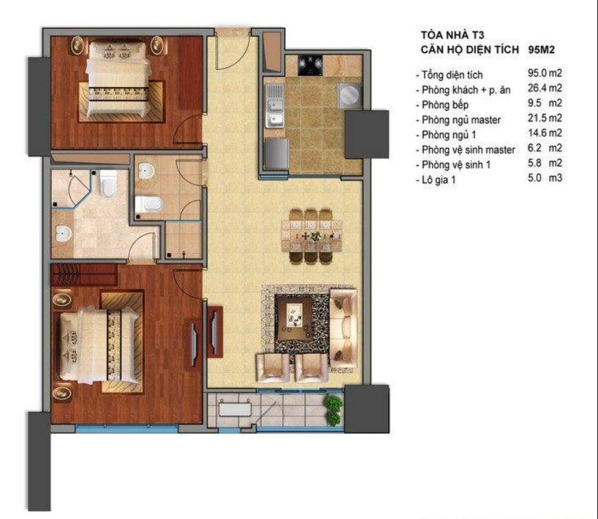 Bán căn hộ chung cư T3 Times City tầng 26 Floor Photo No.1