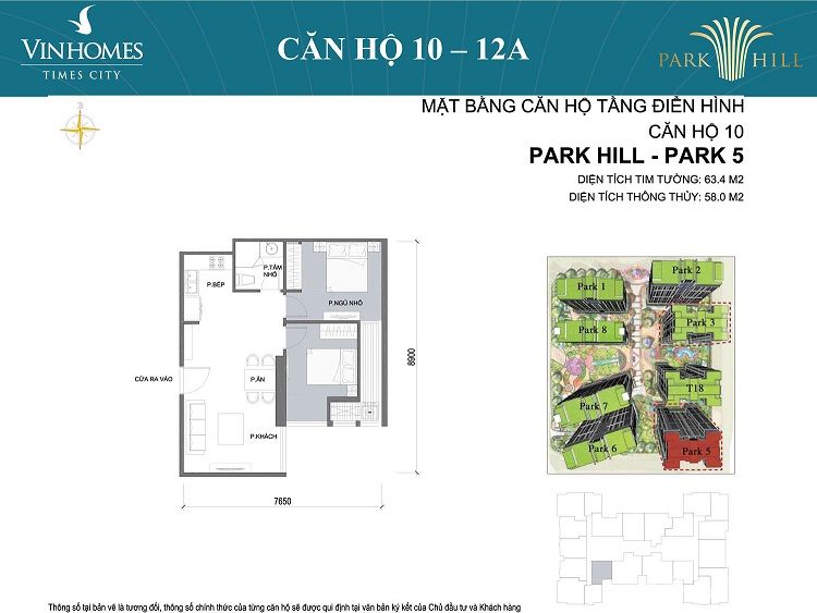 Bán căn hộ chung cư Park 5 Times City tầng 19 Floor Photo No.1