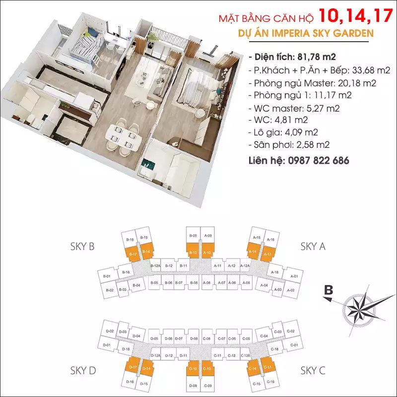 Bán căn hộ Toà C - Imperia Sky Garden Photo No.5