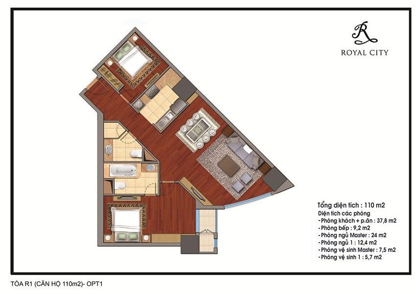 Bán căn hộ R1 Royal City tầng 23