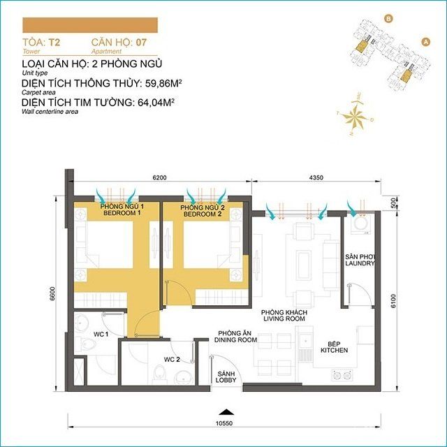 Bán căn hộ T2 Masteri Thảo Điền tầng 30
