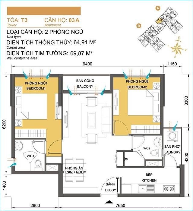 Bán căn hộ T3 Masteri Thảo Điền tầng 30