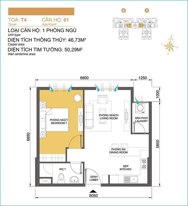 Bán căn hộ T4 Masteri Thảo Điền tầng 37