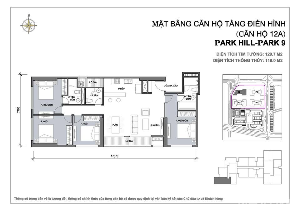 Bán căn hộ Park 9 Times City tầng 10