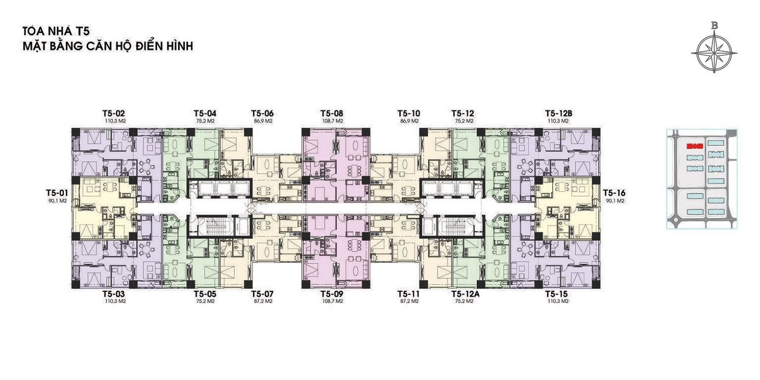 Cho thuê căn hộ T7 Times City tầng 2
