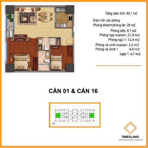 Bán 2Pn đẹp 90m T05 Times City Floor Photo No.1