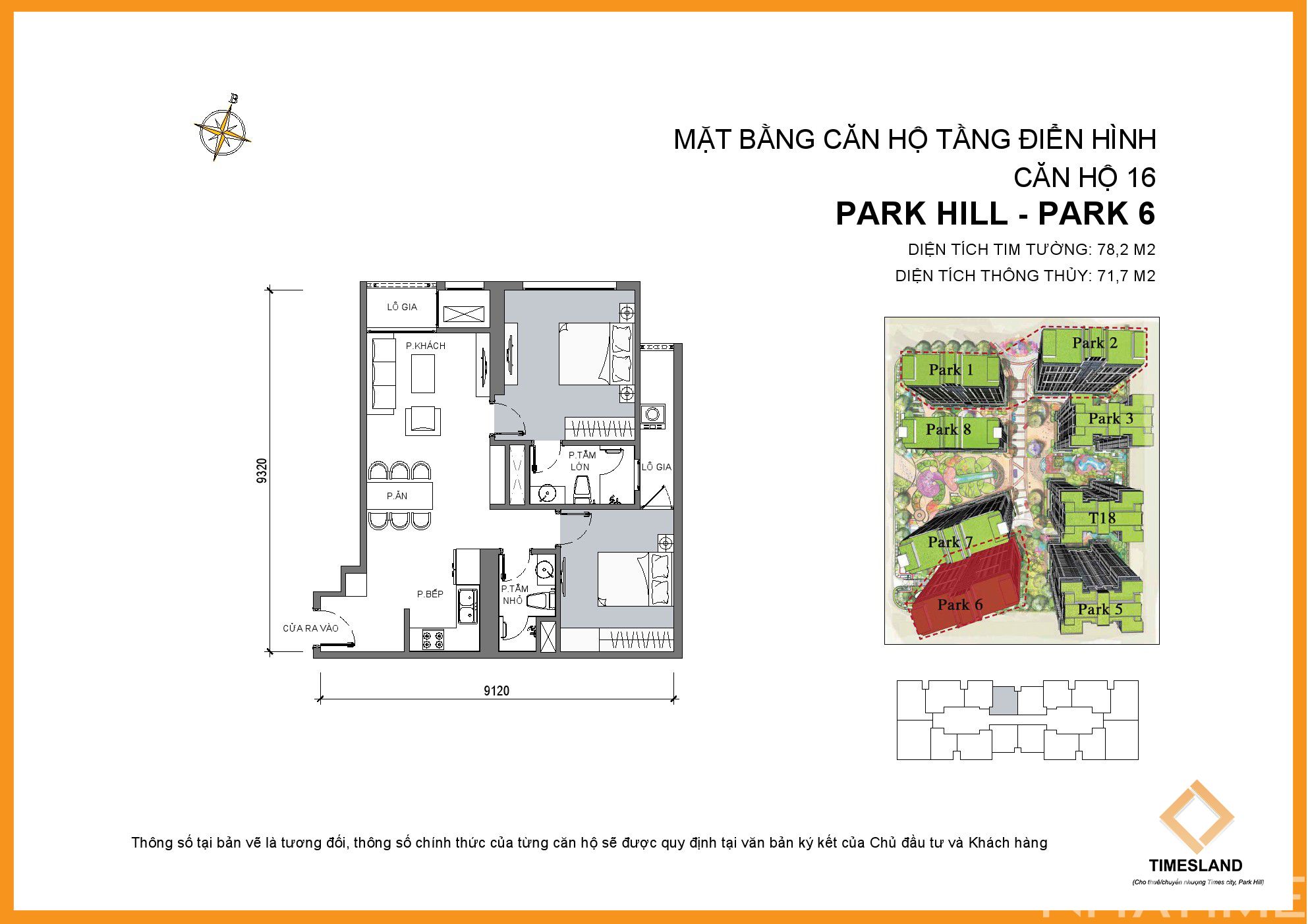 Cho thuê 2pn full đồ Park 06 Floor Photo No.1