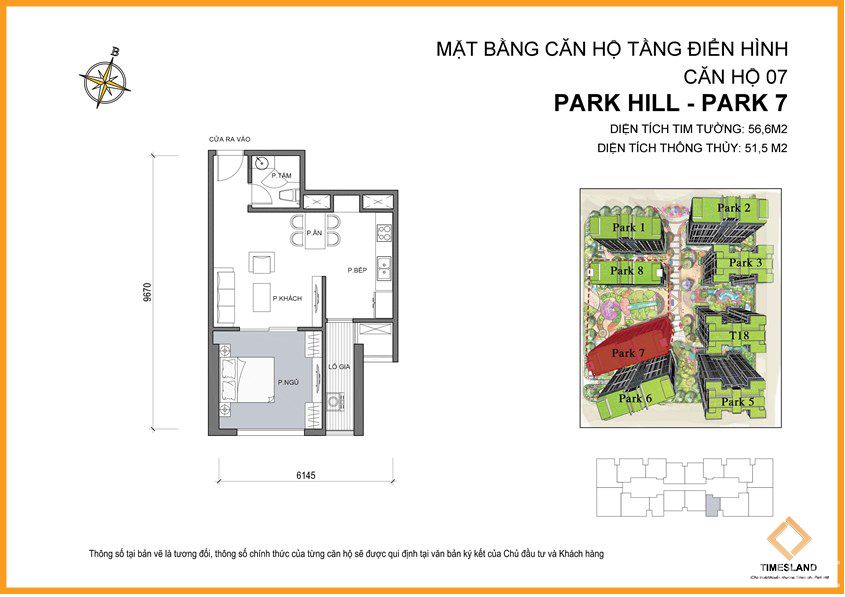 Cho thuê 1pn full đồ đẹp Park 07 Park Hill Floor Photo No.1