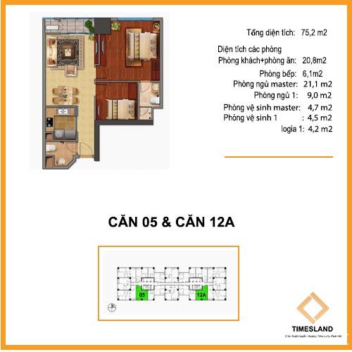 Cho thuê 2pn full đồ đẹp mới T06 Times City Floor Photo No.1