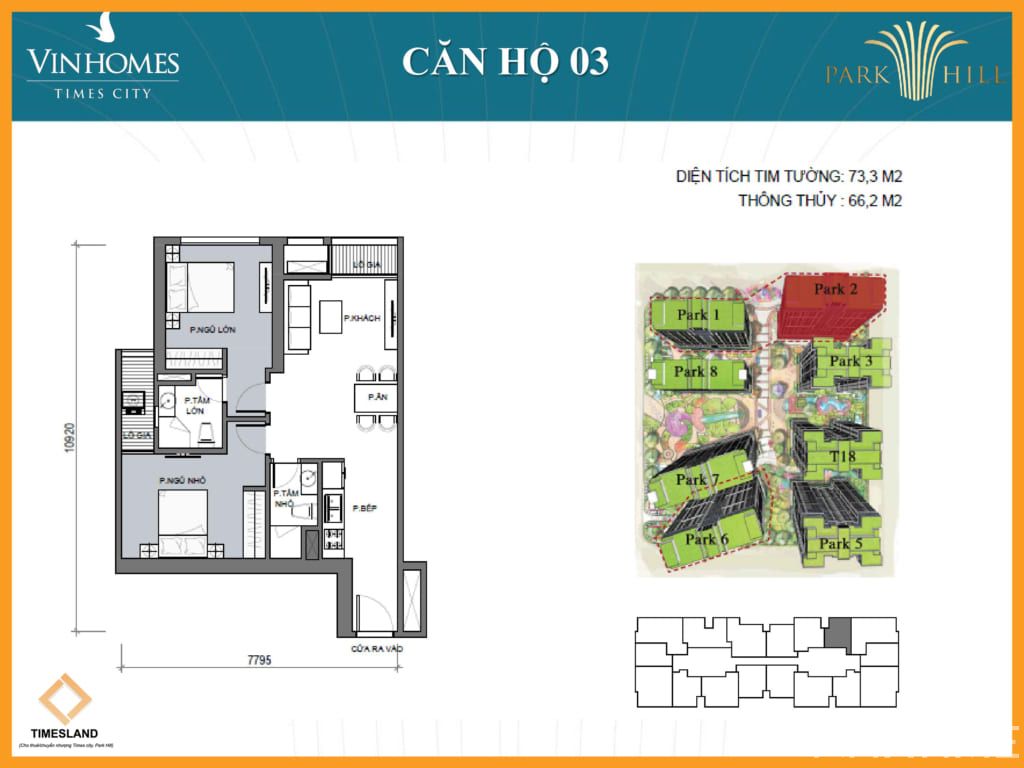 cho thuê 2pn full đồ đẹp Park 02 Floor Photo No.1