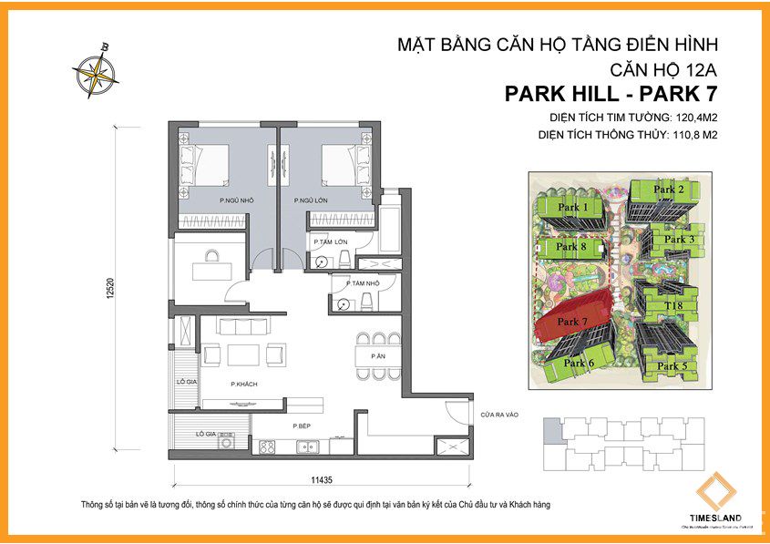 Bán 3pn góc 120m Park 07 view thoáng quảng trường Floor Photo No.1