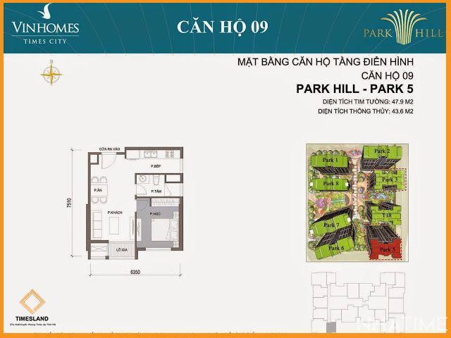 Cho thuê 1pn full đồ đẹp bên Park 05 Floor Photo No.1