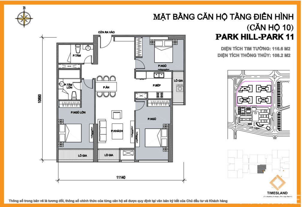Bán 3pn 118m Park 11 Times City Floor Photo No.1