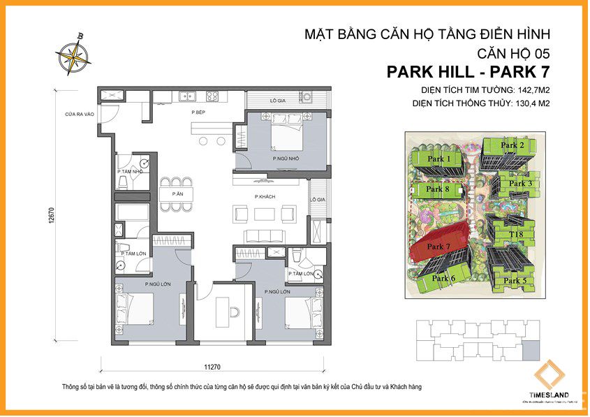 Bán 4pn đẹp góc ĐN tòa Park 07 Times City Floor Photo No.1