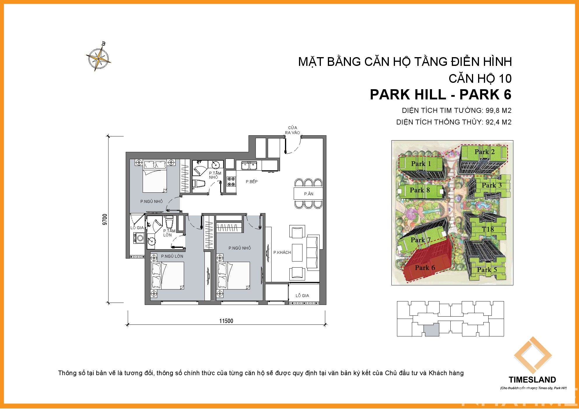 Bán 3pn Park 06 Times City Floor Photo No.2