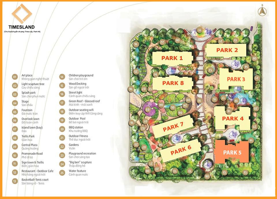 Bán 3 phòng ngủ góc Park 05 Times city Floor Photo No.2