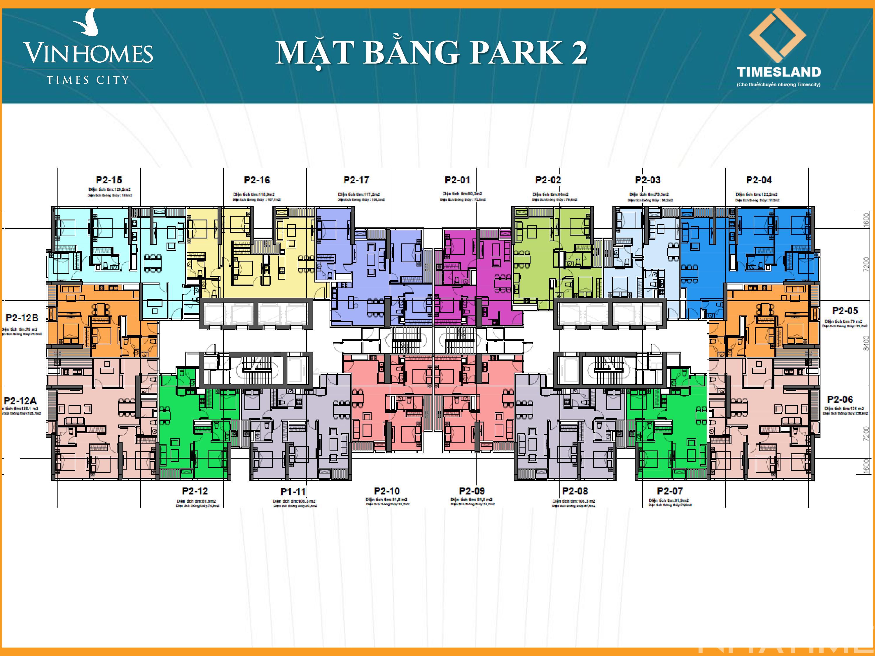 Cho thuê 2pn full đồ đẹp Park 2 times city Floor Photo No.3