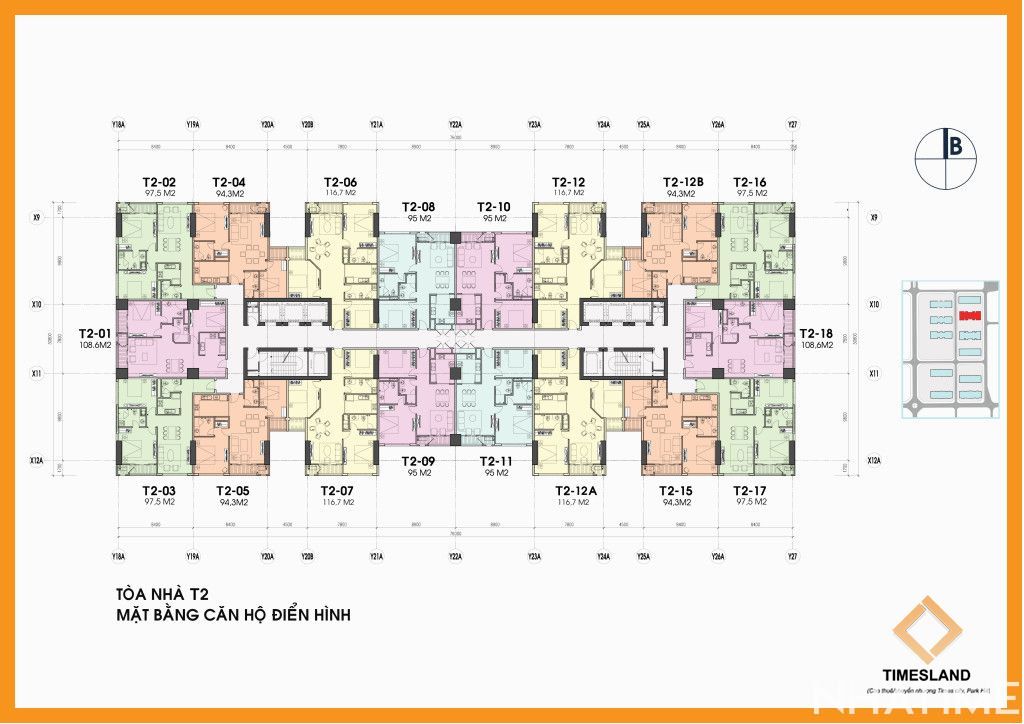 Bán 2pn hoa hậu 94,3m T02 Times City Floor Photo No.2
