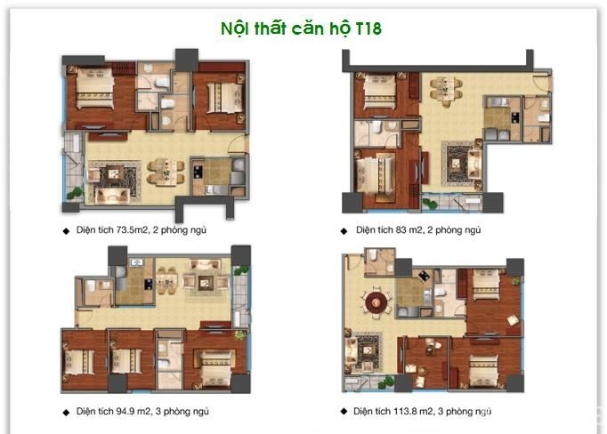 Bán 3pn nguyên bản tòa T18 giá đẹp Floor Photo No.1