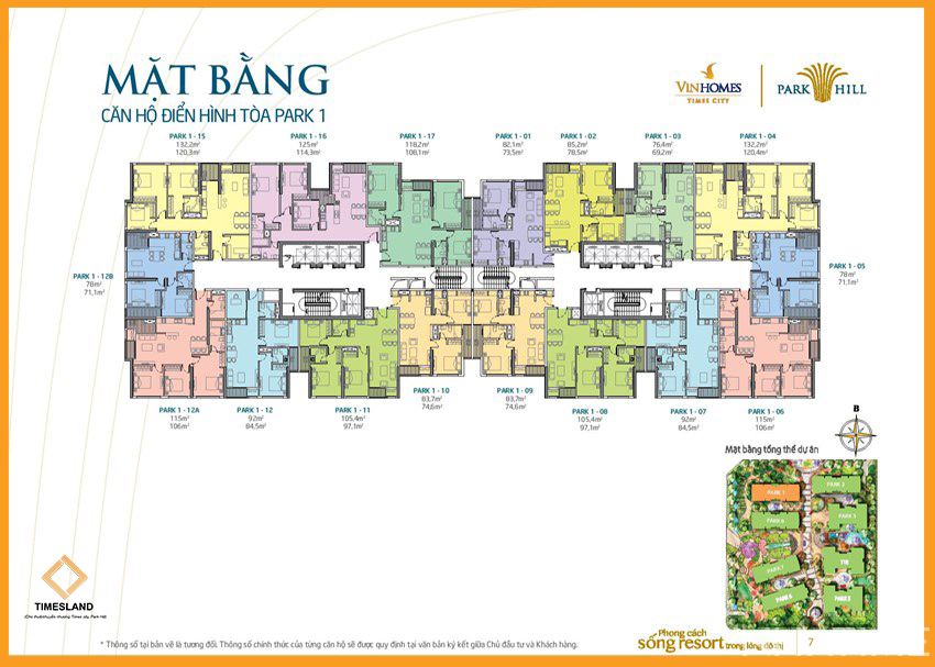 Bán 3pn tòa Park 01 times city Floor Photo No.3