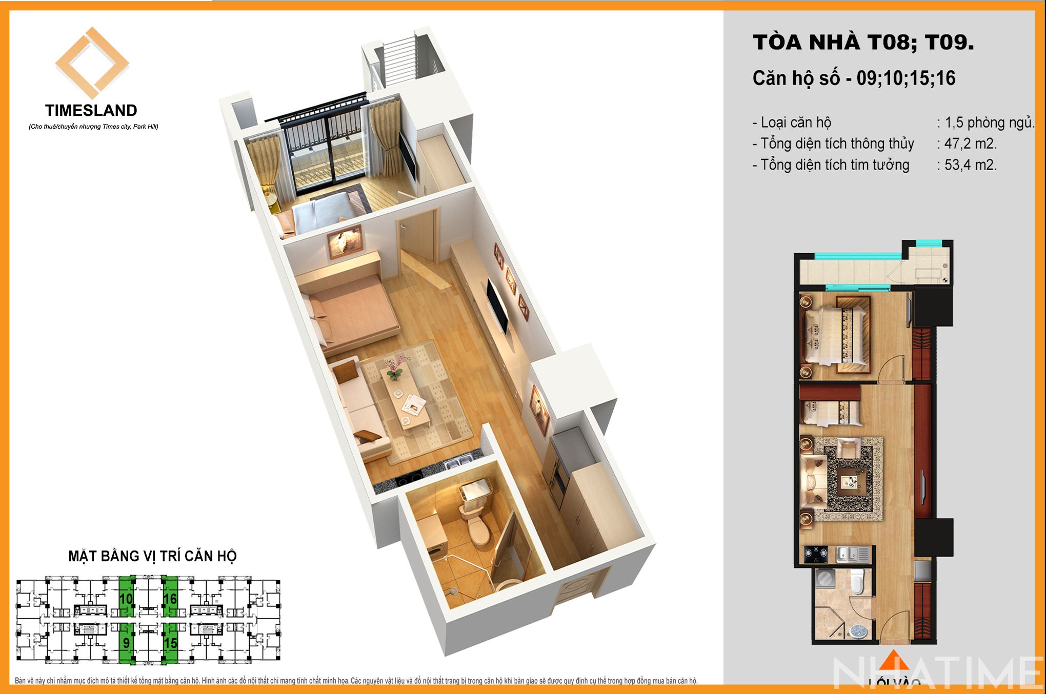 Bán 1pn full đồ đẹp tòa T08 Times City Floor Photo No.1