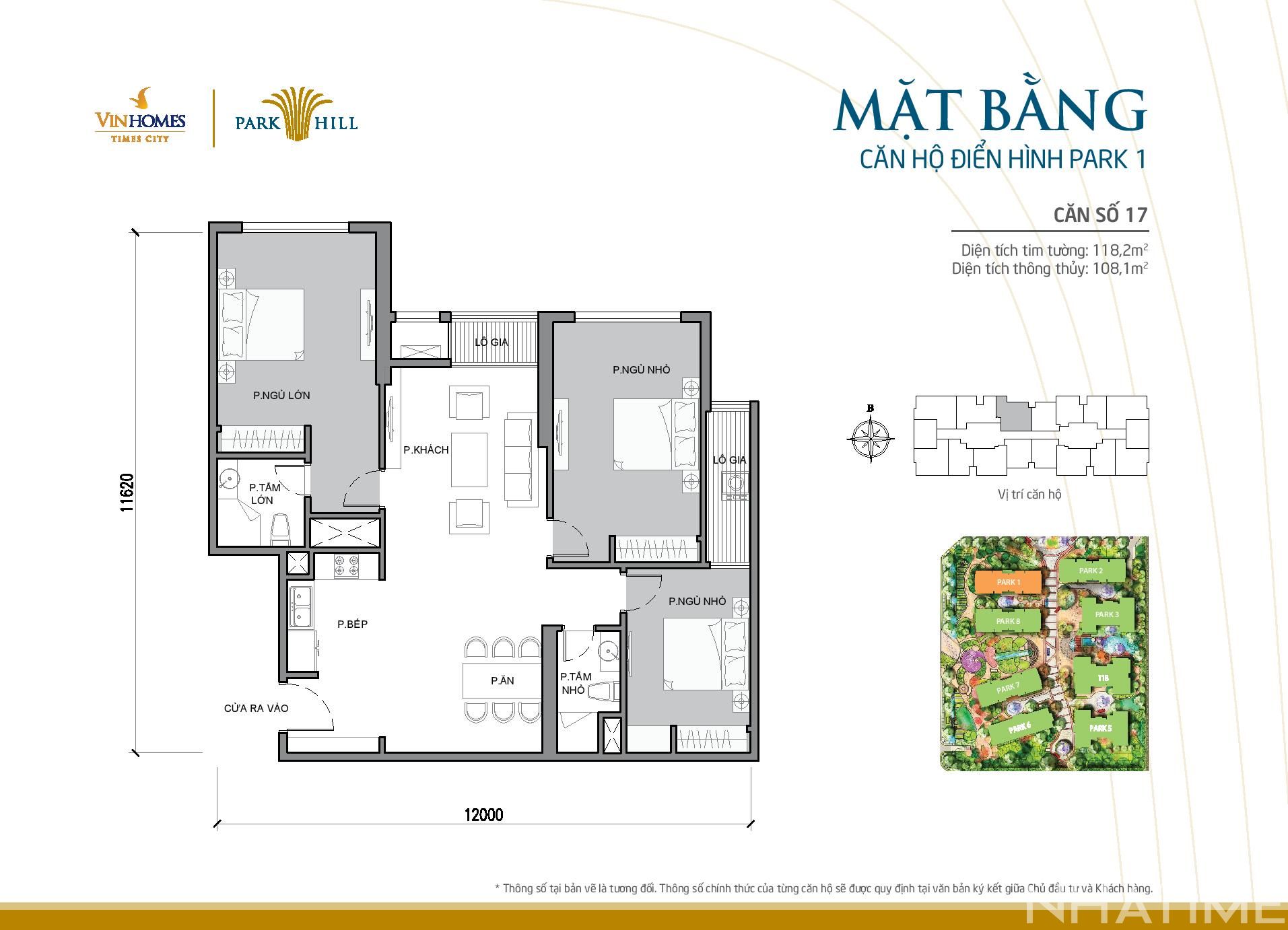 Cho thuê căn hộ 3 phòng ngủ full đồ Floor Photo No.1