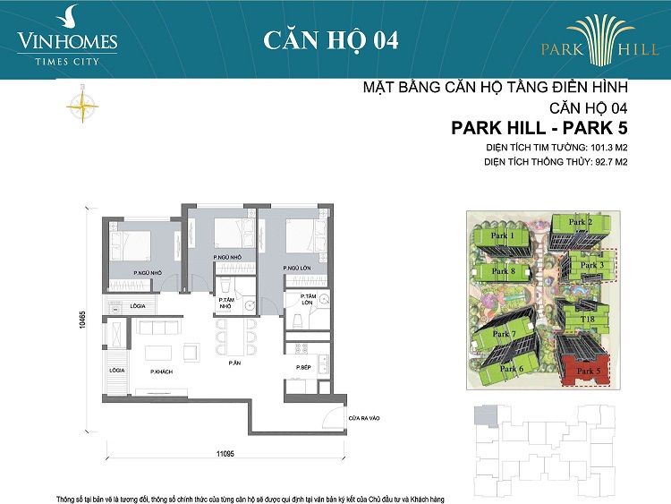 Cho thuê căn hộ 3 phòng ngủ Floor Photo No.1