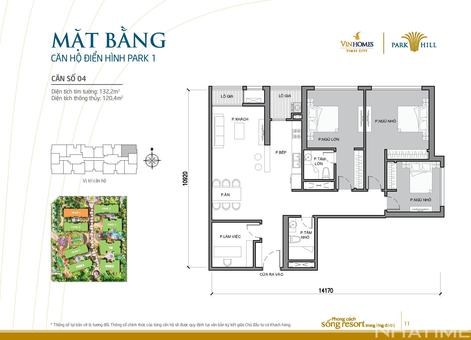 Bán căn Góc 4Pn toà Park 01 132M Floor Photo No.1