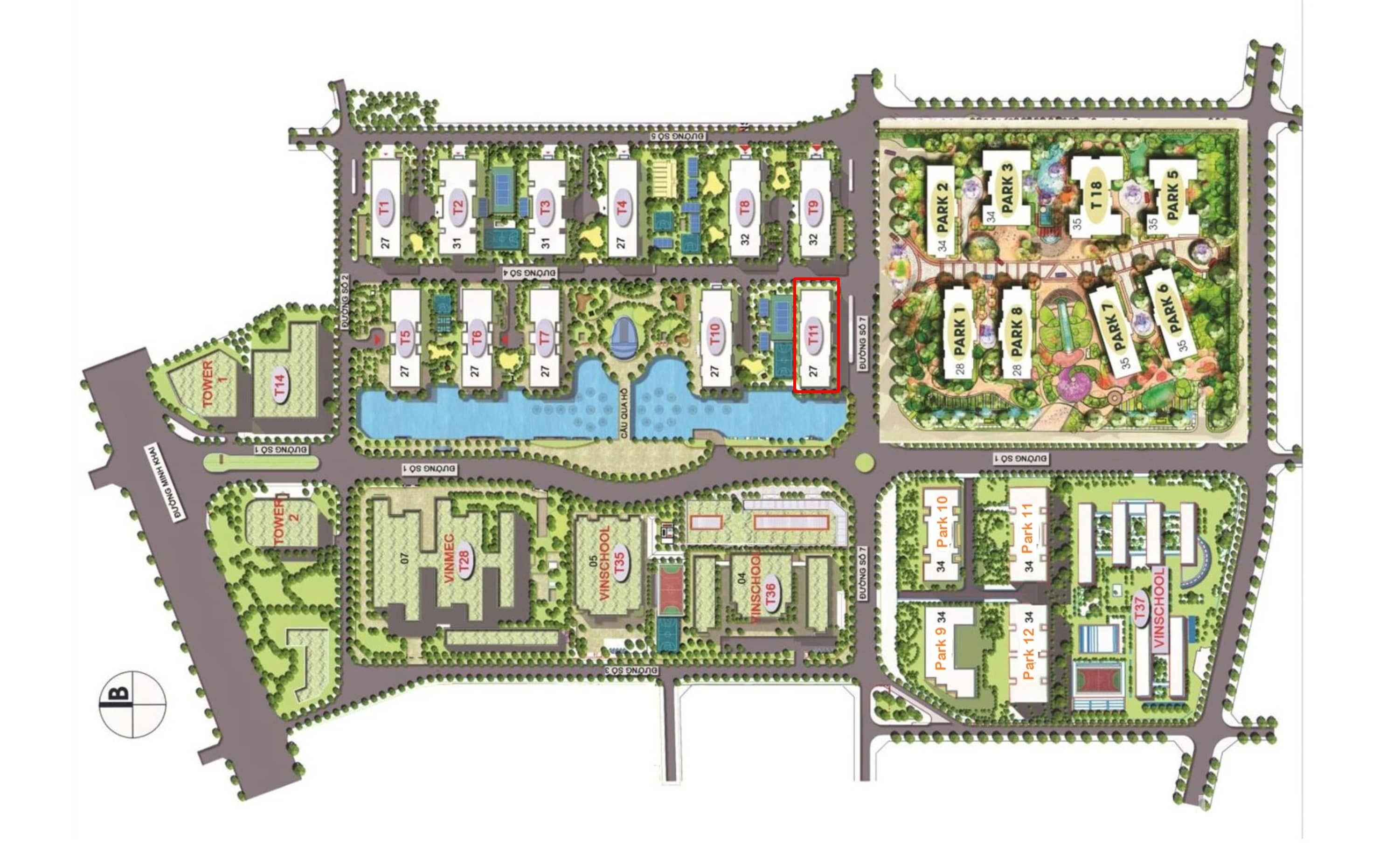 Layout mặt bằng T11 Times City