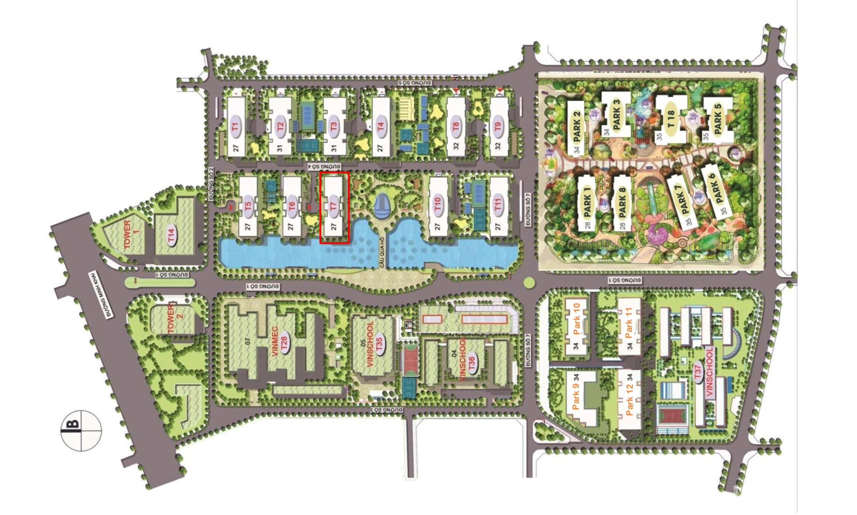 Layout mặt bằng T7 Times City
