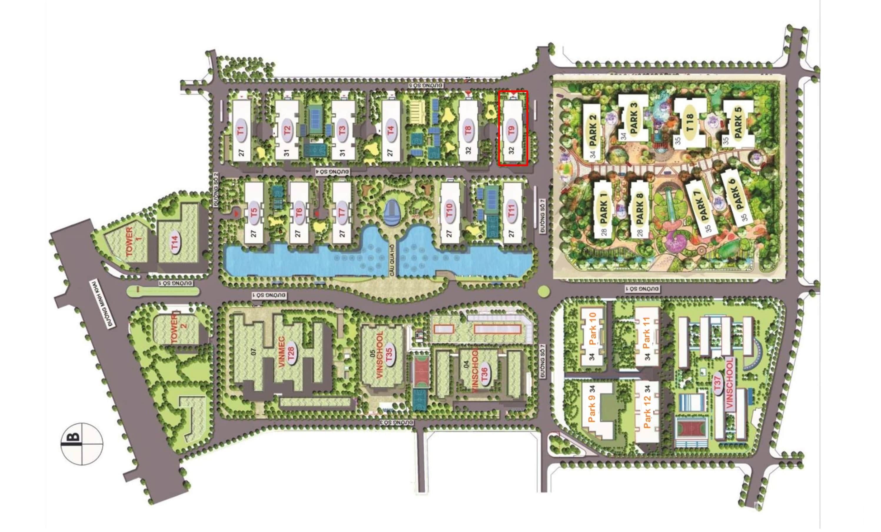 Layout mặt bằng T9 Times City