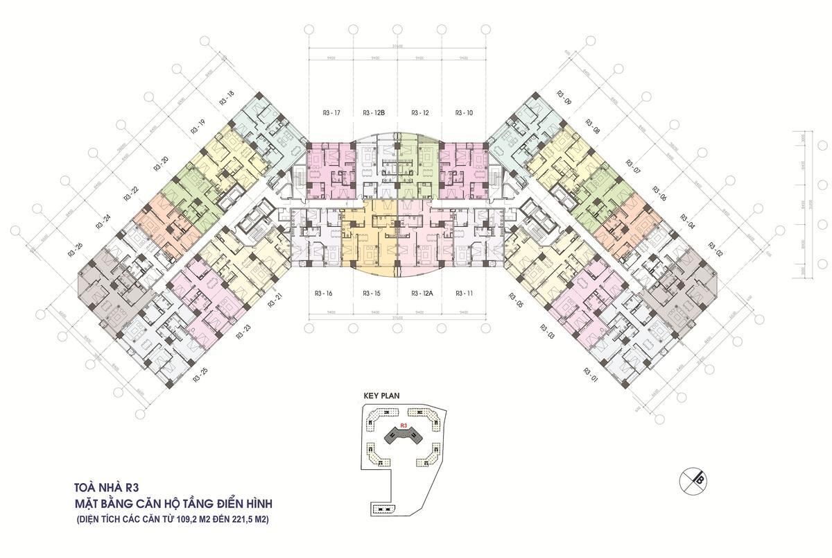 Mặt bằng toà R3 Royal City